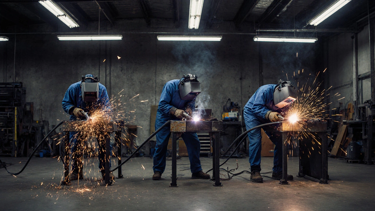 Сравнение трех видов сварки: МАВ, MIG/MAG и TIG в одной мастерской.