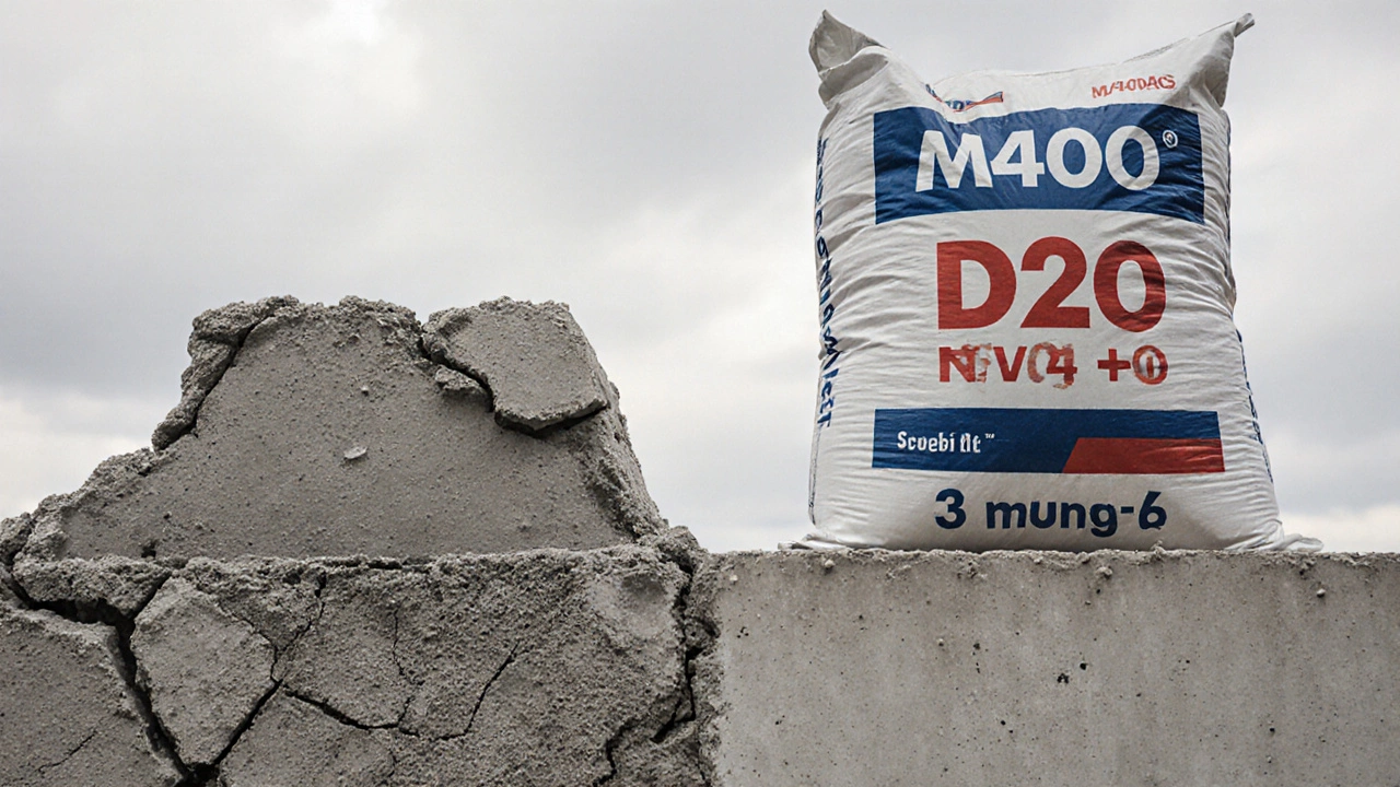 Сравнение треснувшего фундамента из просроченного цемента и прочного из свежего М400.