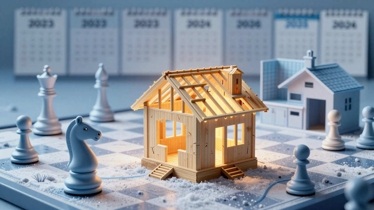 Концептуальная схема строительства по очередям, как шахматная партия: основа — конь, остальное — пешки в ожидании.