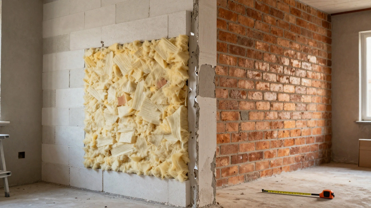 Сравнение стен: газоблок с утеплением и кирпичная стена без утепления.