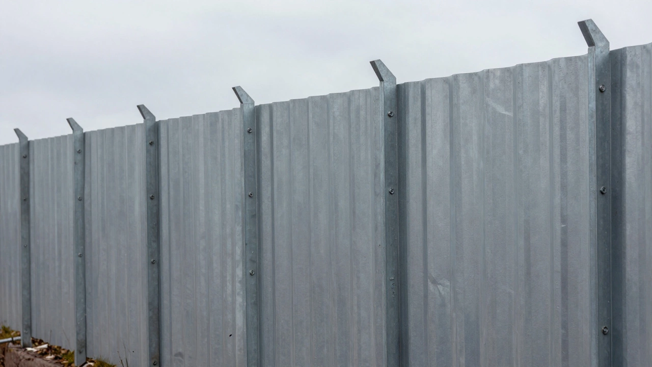 Профнастил с усиленными стойками и двойным креплением выдерживает сильный ветер у Финского залива.